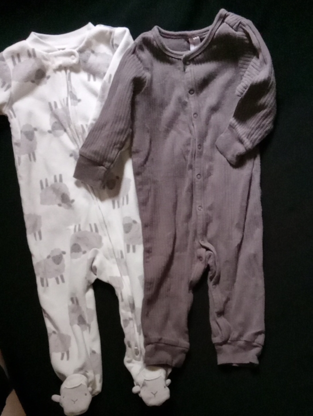 Carter's White Plush Snap-Front Baby Romper